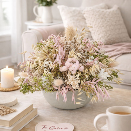 Centro Cosette de flores naturales secas duraderas para regalar