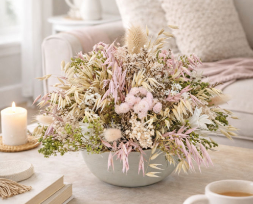Centro Cosette de flores naturales secas duraderas para regalar