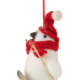 Muñeco pingüino con esquís para decorar árbol de Navidad