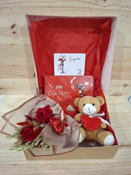 caja san valentin amorino roja