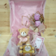 caja san valentin rosas preservadas osito y bombones