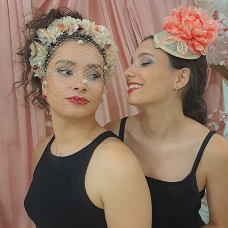 Pack 2 Tocados De Madrina Con Redecilla - Diadema Retro De Malla Negra Con Detalles De Estrás