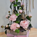 centro flores artificiales con camelias margarita gautier