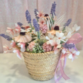 cesta flores artificiales cintia decoracion eventos y hogar