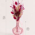 flores capsula primavera, medidas: 30cm de alto total, el jarrón mide 10cm de alto y 15cm de ancho