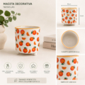 maceta decorativa naranjas 10cm x 10cm